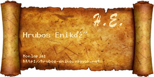 Hrubos Enikő névjegykártya