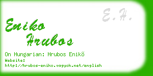 eniko hrubos business card